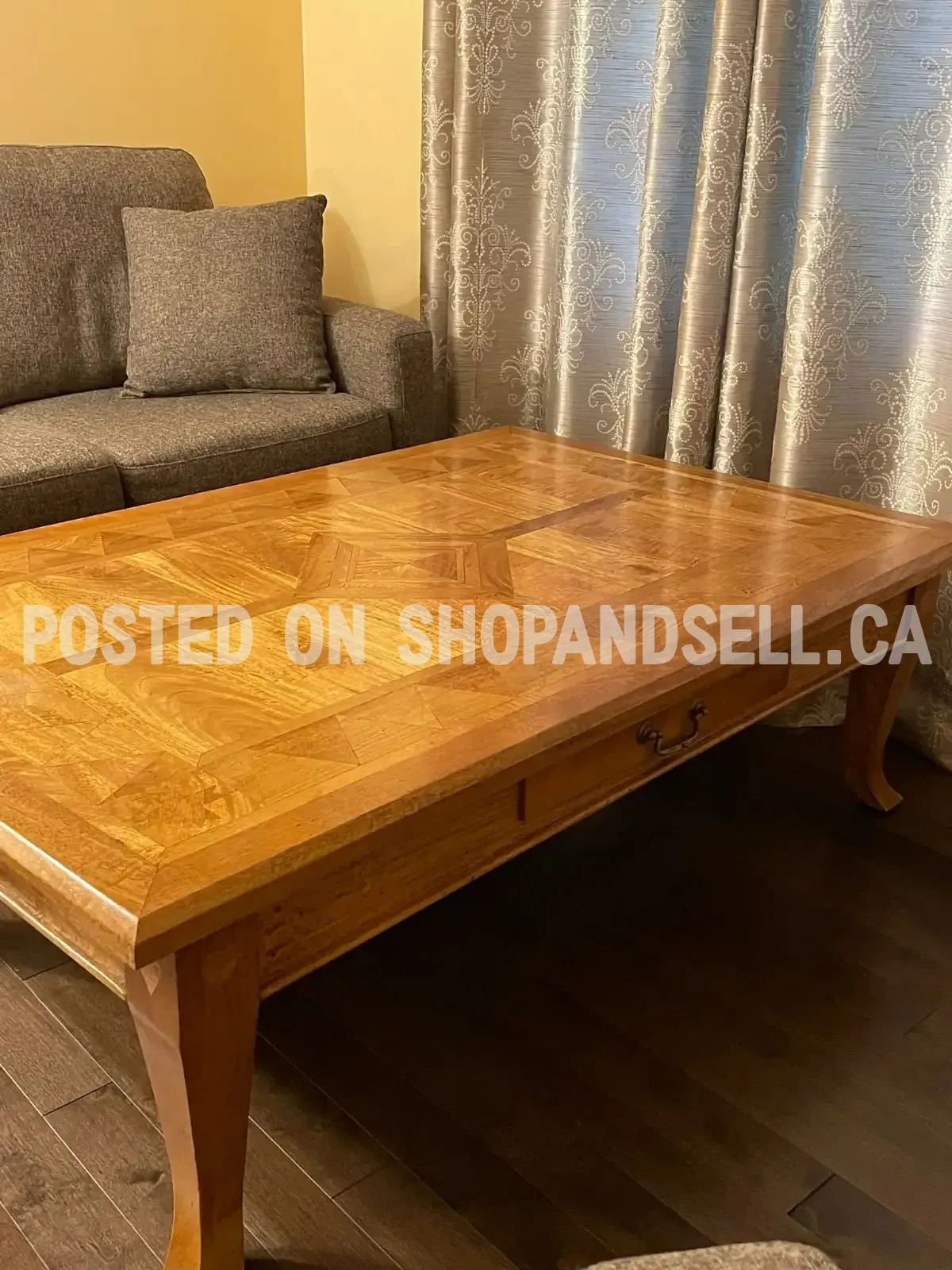 Matching Solid Wood Large and Small Coffee Tables