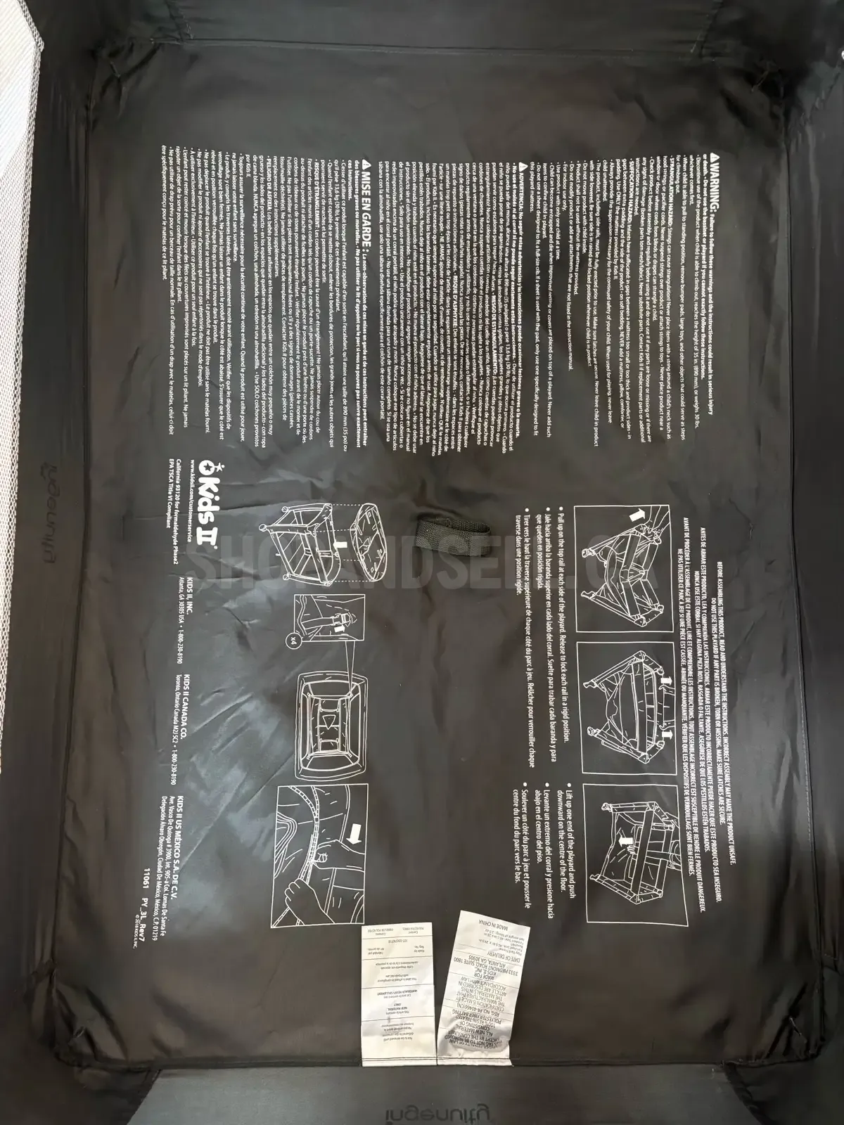 Machine washable playpen