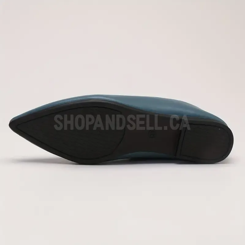 Women's Pointed Toe Mary Jane Flats - Summer Slip-On Ballet Shoes with Golden Accent Ring