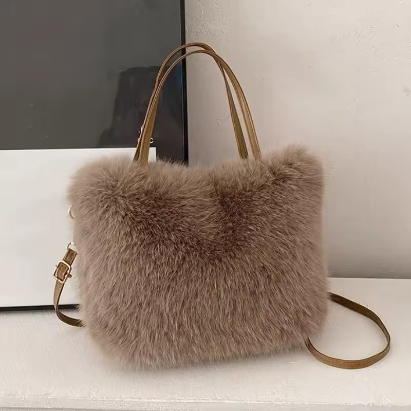 Faux Fur Tote Bag Women