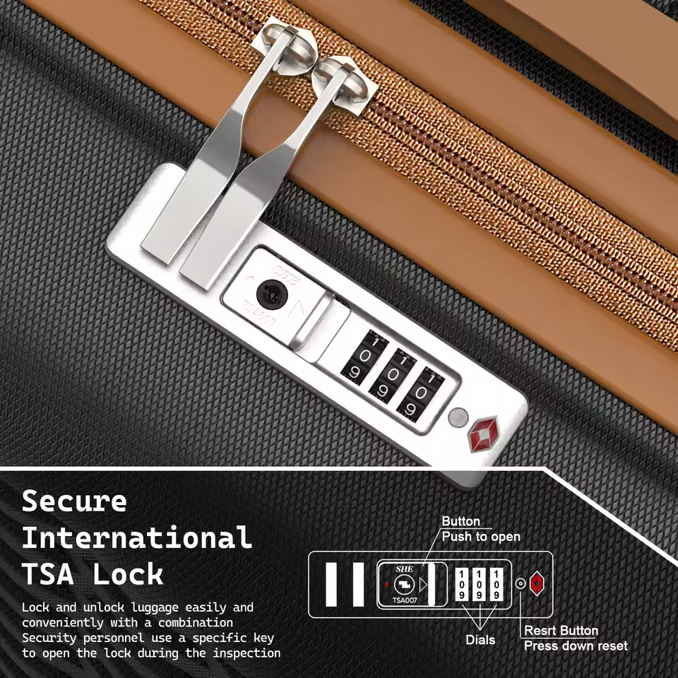 Melalenia Luggage, Hard Shell ABS Suitcase
