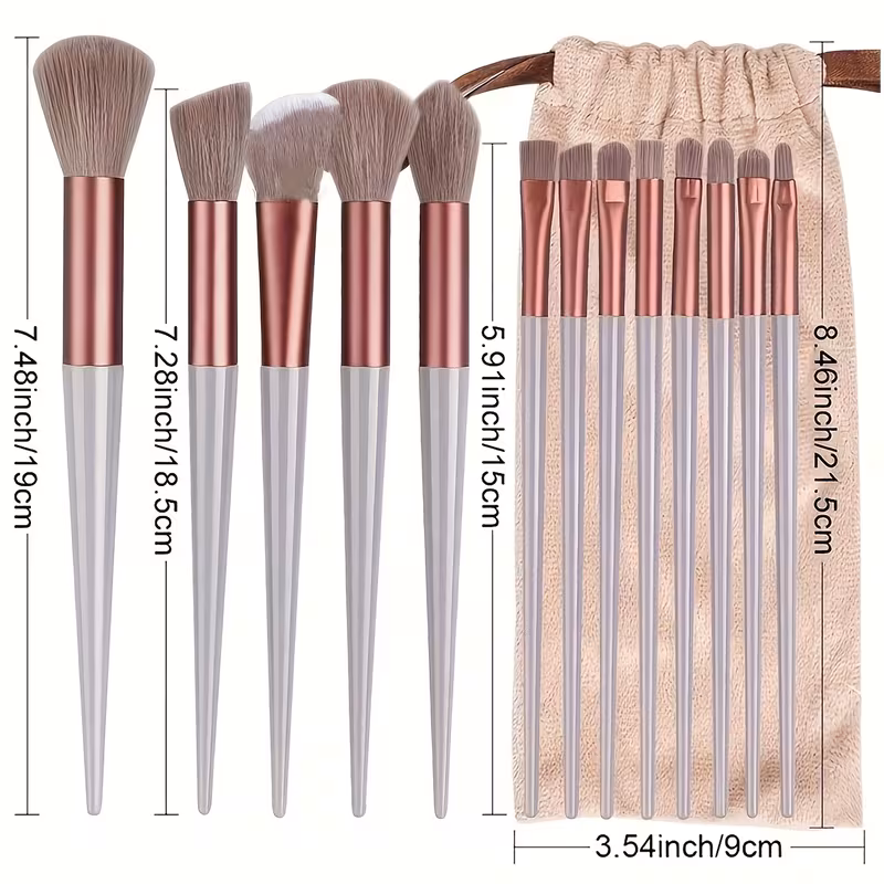 Professional makeup brushes