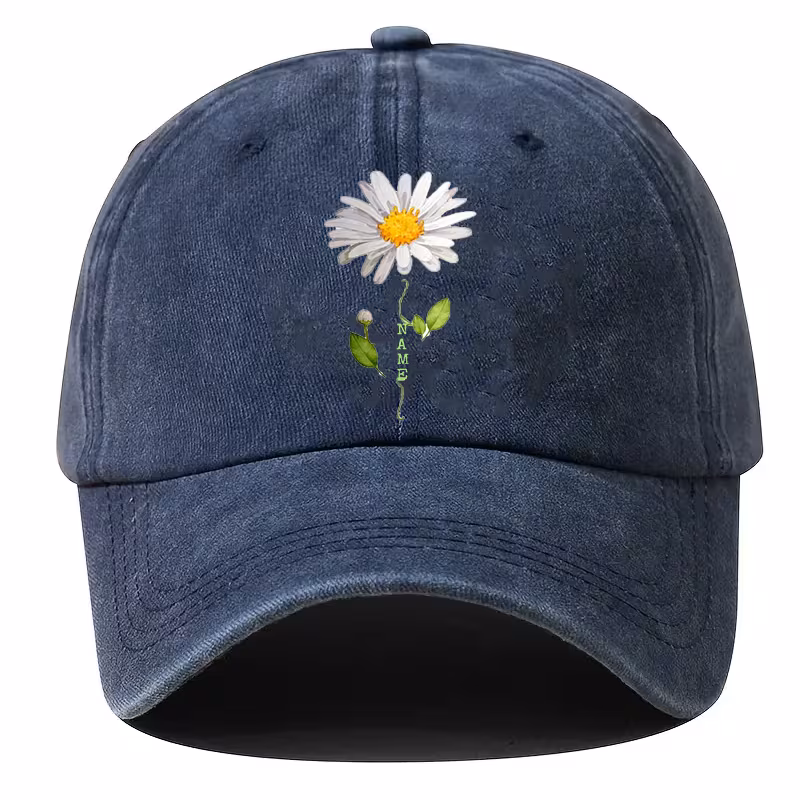 Customizable daisy baseball cap