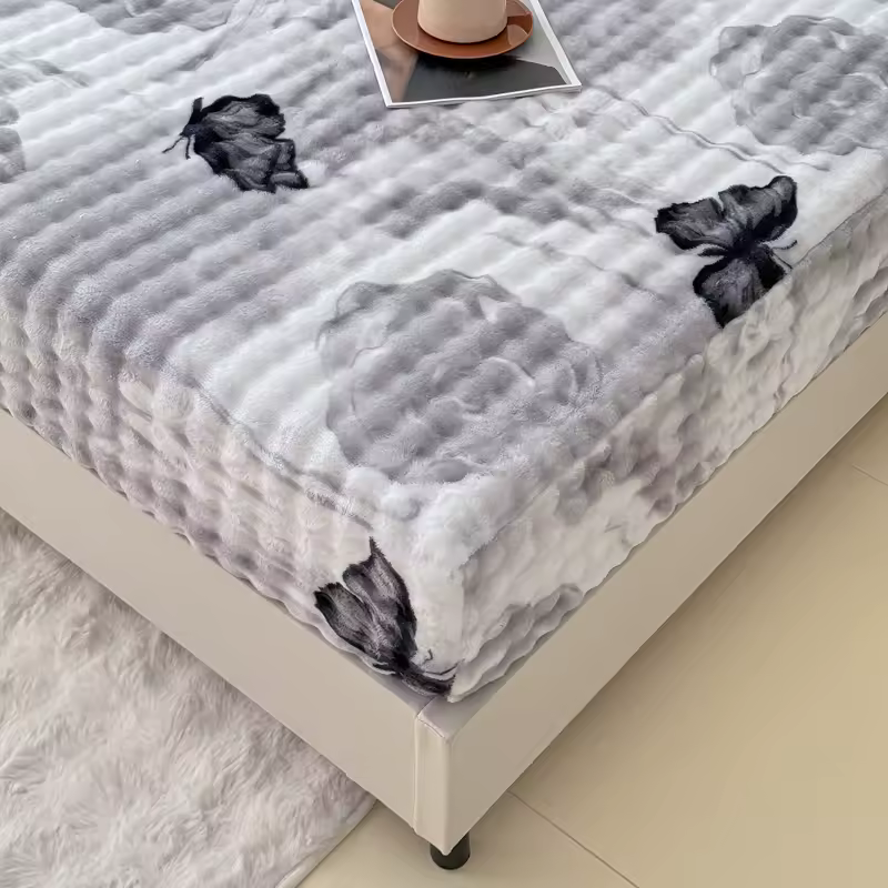 Thicken Velvet Bed Sheet Winter