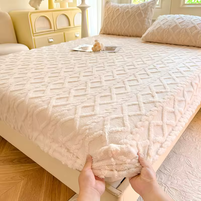 Winter Warm Bed Sheet with Elastic Band