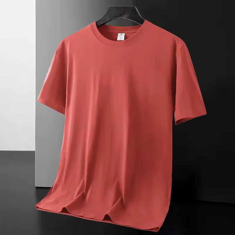 Summer Ice Silk Thin Casual Short Sleeve Men's T-shirt