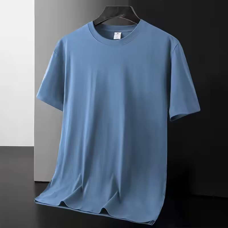 Summer Ice Silk Thin Casual Short Sleeve Men's T-shirt