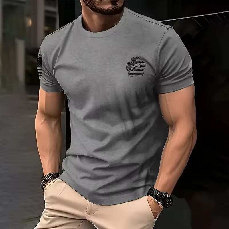 Retro American men's T-shirt casual wear