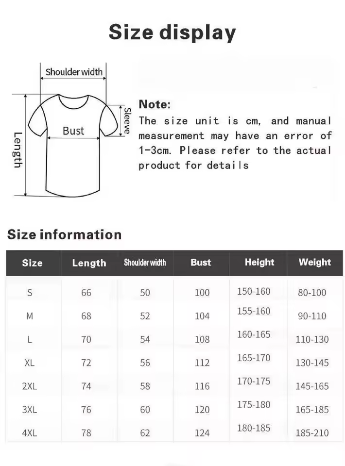 100% Cotton Casual Oversized Men's T-shirt