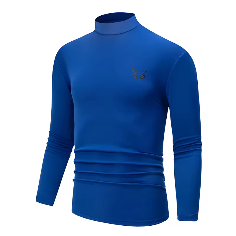 High Neck Casual Simple Warm Long sleeved T-shirt