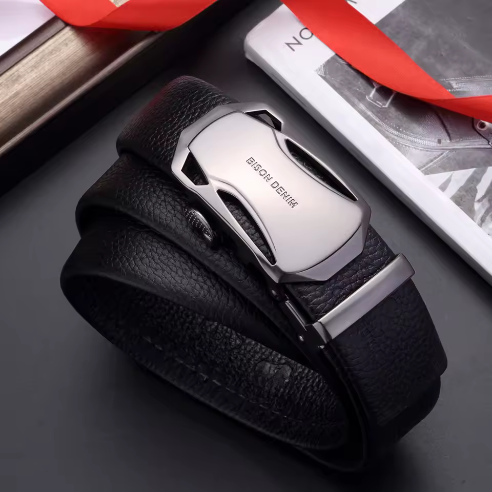 BISON DENIM Men's Belt Cow Leather