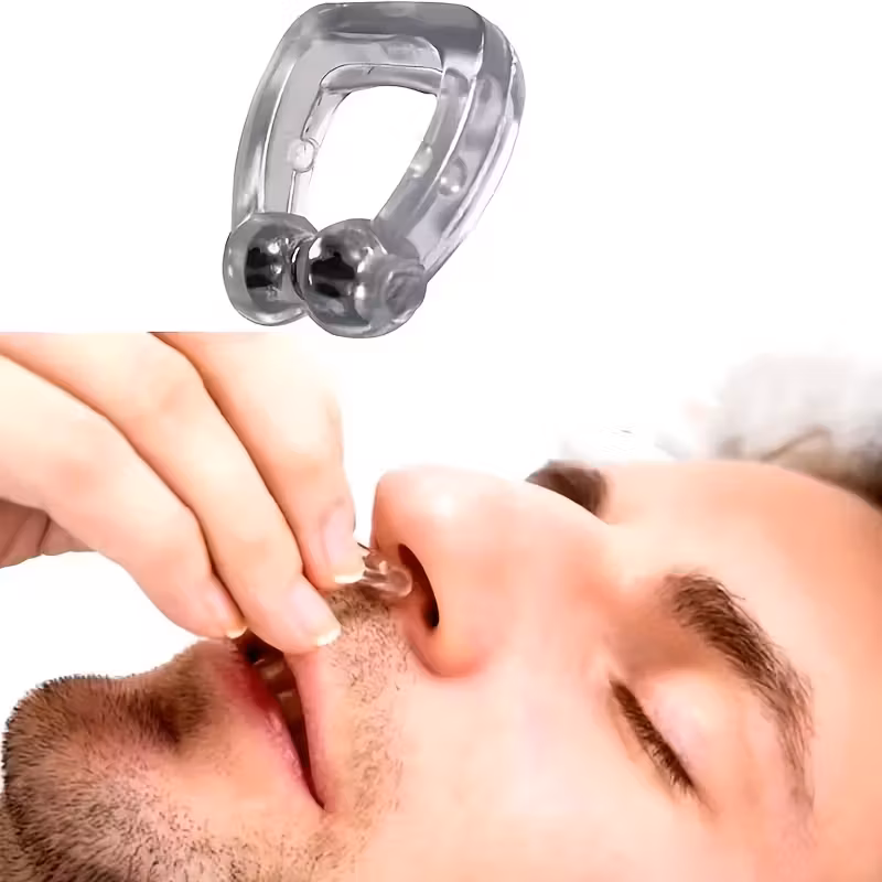 Magnetic anti snoring nose clip