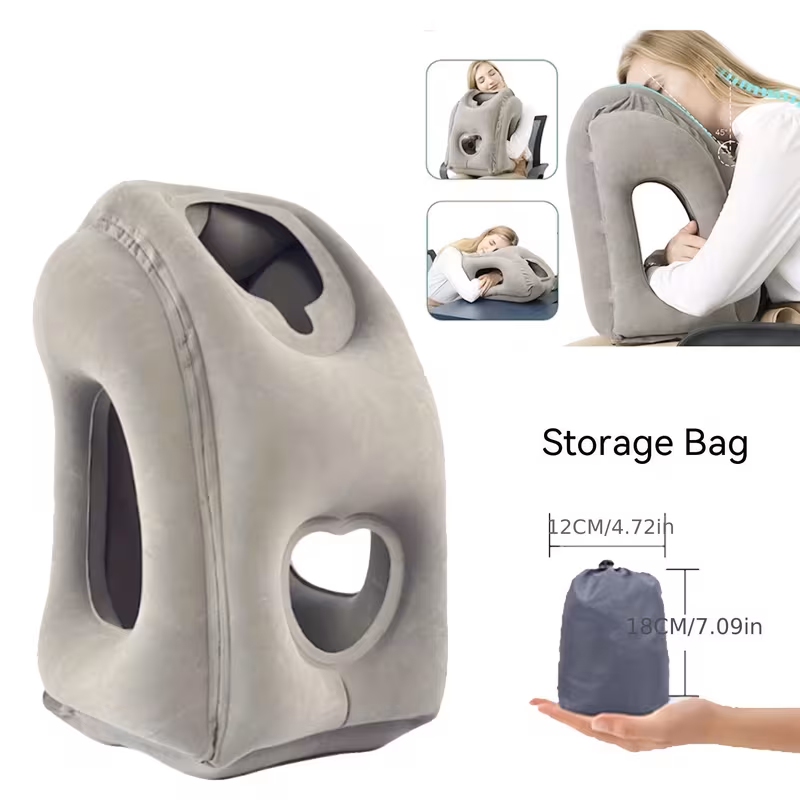 Inflatable travel pillow