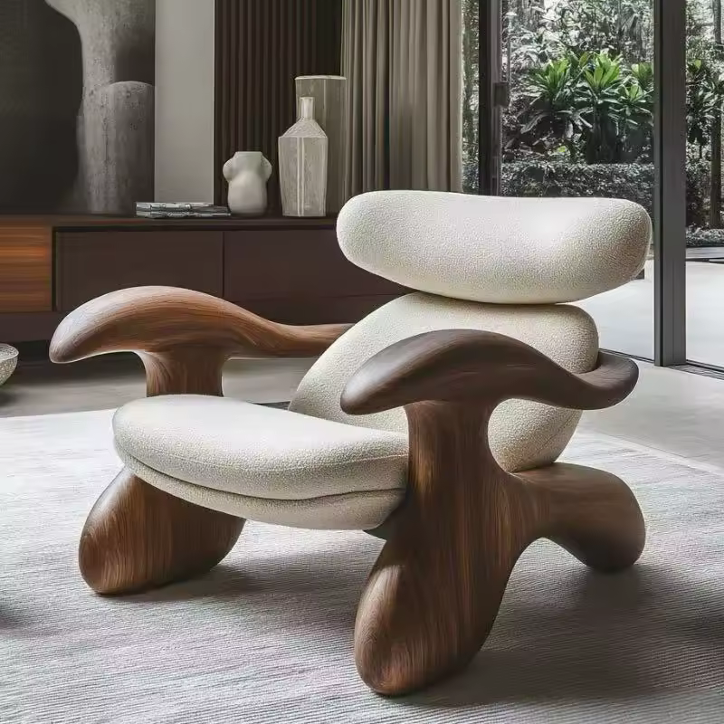 Beige Design Living Room Chairs